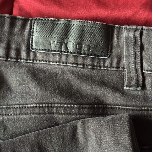 WT 02 black biker ribbed jeans ribbed size 33x30 - Picture 6 of 7